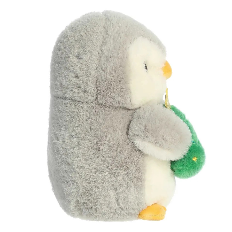 Aurora PomPom Penguin with Christmas Tree 8"