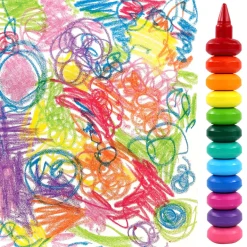 Bright Stripes iHeartArt Jr. 12 Finger Crayons