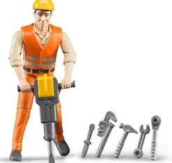 Bruder® Construction Worker with accessories