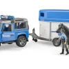 Bruder® Land Rover Police with Horse Trailer