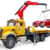 Bruder® MACK Granite Tow Truck with Bruder Roadster