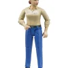 Bruder® Man - Woman with Light Skin Tone and Blue Trousers
