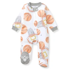 Burt's Bees Organic Baby One-Piece Sleep & Play Basketball