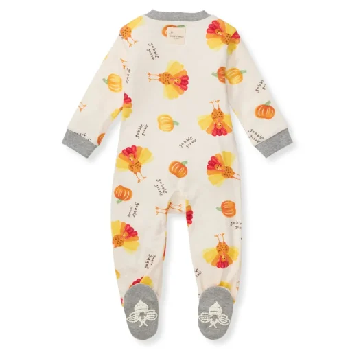 Burt's Bees Organic Baby One-Piece Footless Sleep & Play Turkey Gobble