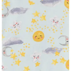 Burt's Bees Organic Baby One-Piece Sleep & Play Moon Dreams (Blue)