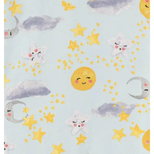 Burt's Bees Organic Baby One-Piece Sleep & Play Moon Dreams (Blue)