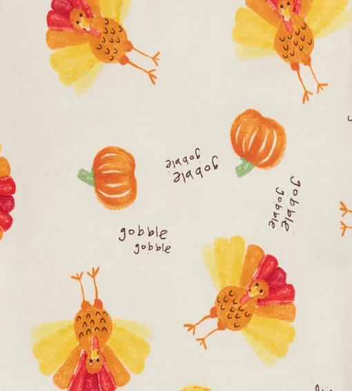 Burt's Bees Organic Baby One-Piece Footless Sleep & Play Turkey Gobble