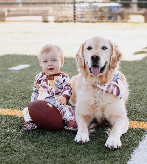 Burt's Bees Organic Baby One-Piece Footless Sleep & Play Football Season