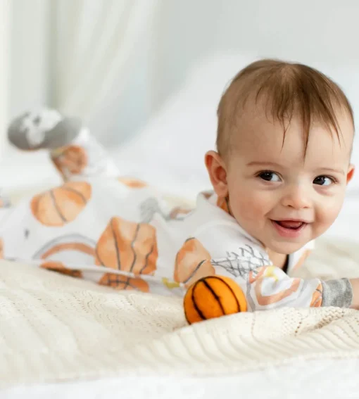 Burt's Bees Organic Baby One-Piece Sleep & Play Basketball