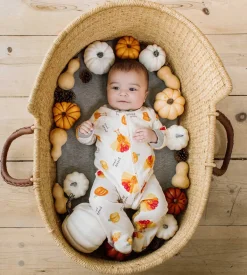Burt's Bees Organic Baby One-Piece Footless Sleep & Play Turkey Gobble