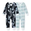 Burt's Bees Organic One-Piece Snug Fit Sleeper 2-Pack: I'm Jelly & Printed Tie Dye
