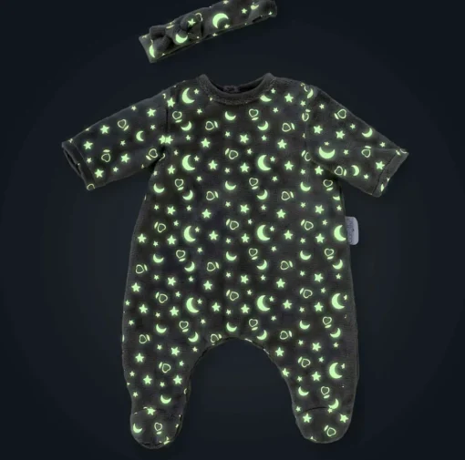 Corolle Dolls Clothes 12" Pajamas and Headband (Glow in the Dark)