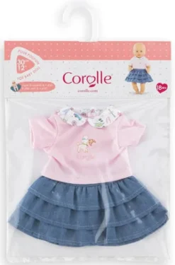 Corolle Dolls Clothes 12" Weekend in Paris: T-Shirt & Ruffled Skirt