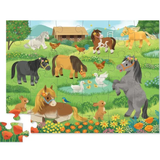 Crocodile Creek 36 Piece Floor Puzzle Pretty Ponies