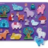 Crocodile Creek Let's Play 16 Piece Chunky Wooden Puzzle - Unicorn Garden