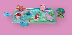 Crocodile Creek Let's Play 16 Piece Chunky Wooden Puzzle - Unicorn Garden