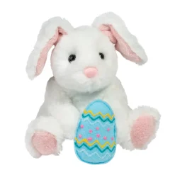 Douglas Rosie White Bunny with Easter Egg 5.5"
