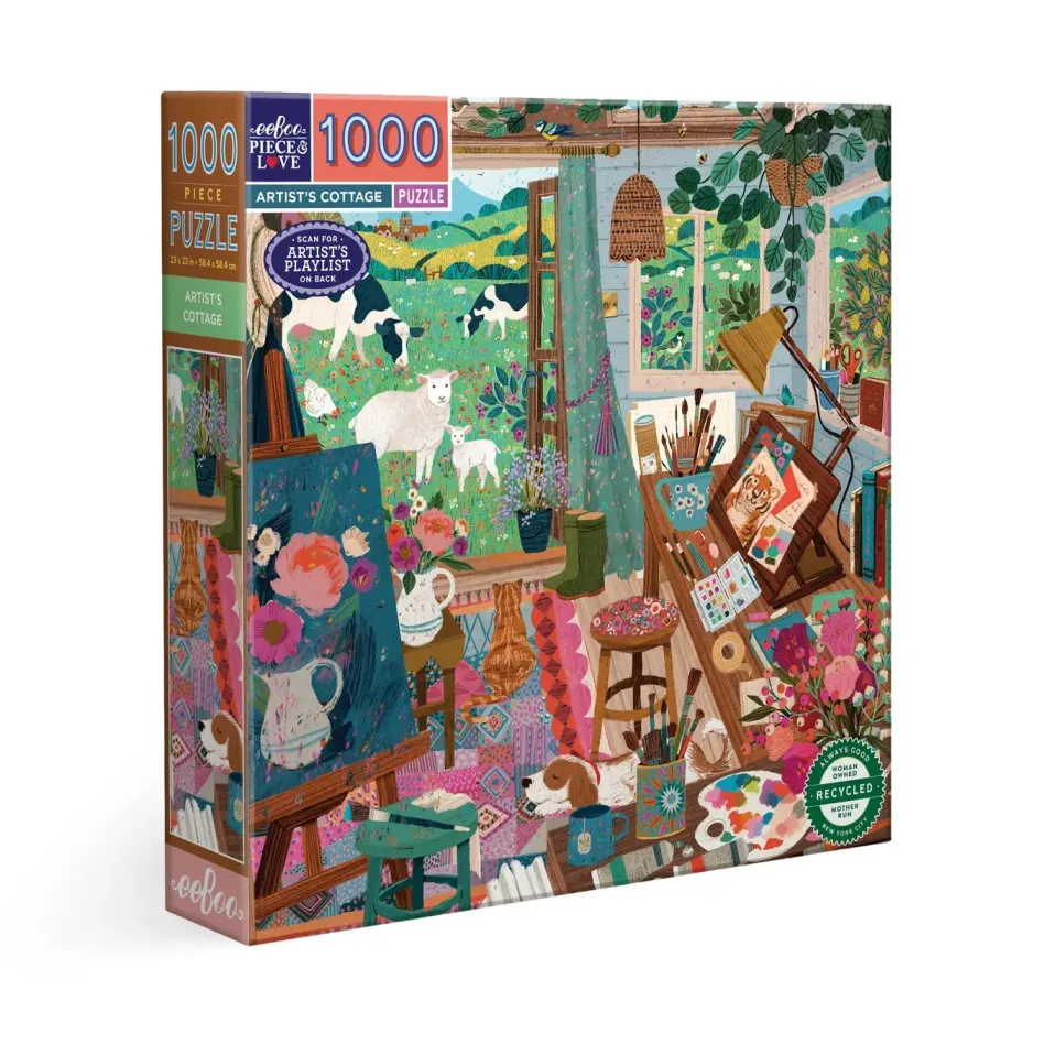 eeBoo 1000 Piece Puzzle Artist's Cottage