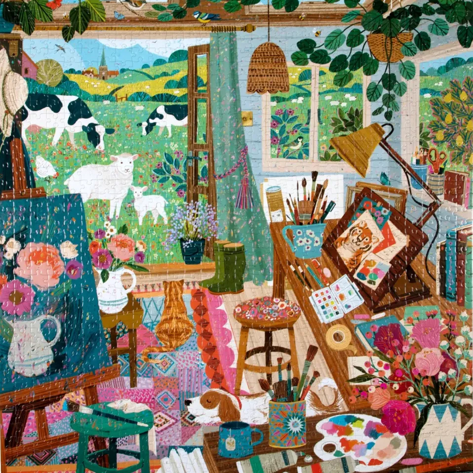 eeBoo 1000 Piece Puzzle Artist's Cottage