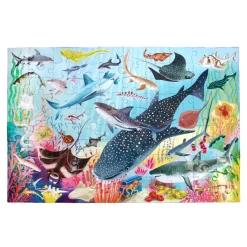 eeBoo 100 Piece Puzzle Love of Sharks