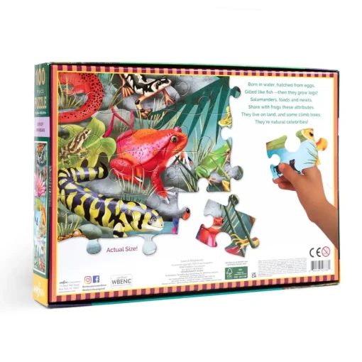 eeBoo 100 Piece Puzzle Love of Amphibians