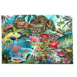 eeBoo 100 Piece Puzzle Love of Amphibians