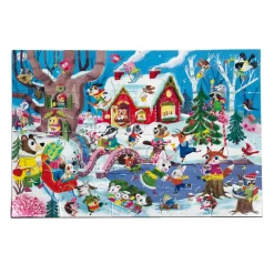 eeBoo 20 Piece Puzzle Woodland Winter