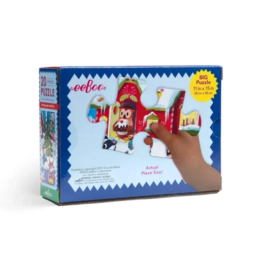 eeBoo 20 Piece Puzzle Woodland Winter