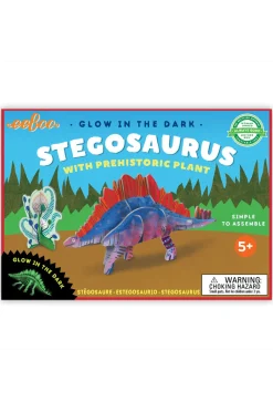 eeBoo Glow-in-the-Dark 3D Dinosaurs with Prehistoric Plants