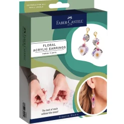 Faber-Castell Pressed Floral Acrylic Earrings