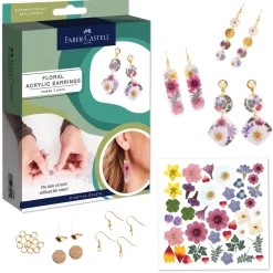 Faber-Castell Pressed Floral Acrylic Earrings