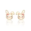 Girl Nation Easter Bunny Cutie Enamel Stud Earrings