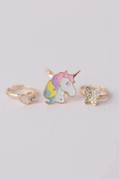 Great Pretenders Boutique Ring Set: Butterfly & Unicorn