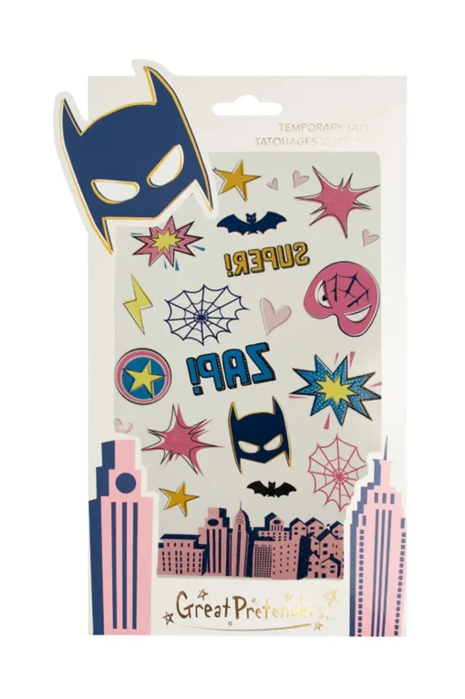 Great Pretenders Superhero Star Temporary Tattoos