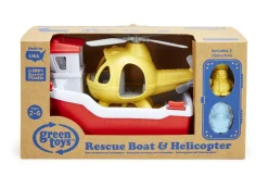 Green Toys Rescue Boat & Helicopter