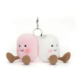 Jellycat Amuseable Pair of Marshmallows Bag Charm 6"