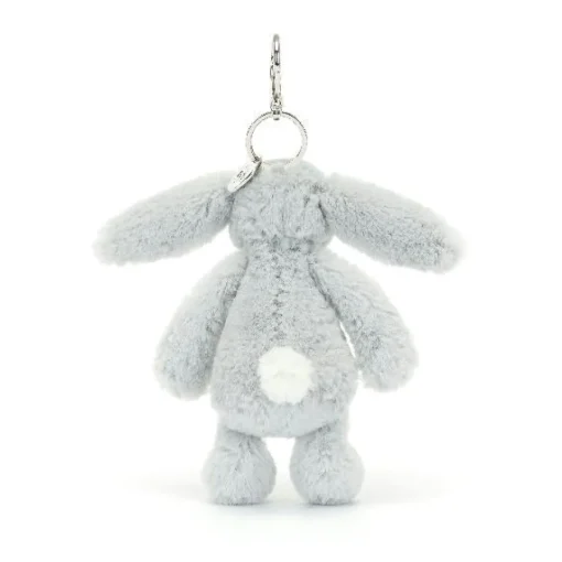 Jellycat Bashful Bunny Silver Bag Charm 7"