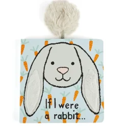Jellycat Board Book If I Were A Rabbit Grey - Discontinued