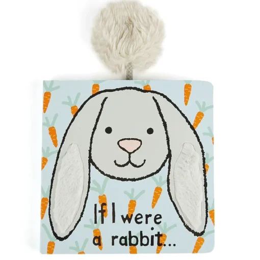 Jellycat Board Book If I Were A Rabbit Grey - Discontinued