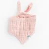 Little Unicorn Cotton Muslin Reversible Bandana Bib Rose Petal