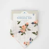 Little Unicorn Cotton Muslin Reversible Bandana Bib Watercolor Rose