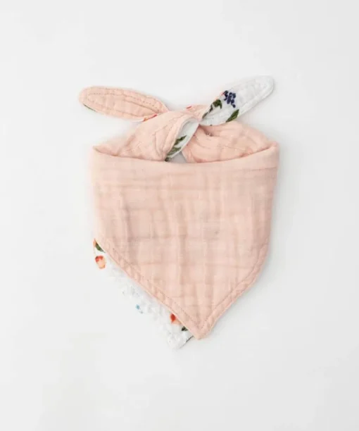 Little Unicorn Cotton Muslin Reversible Bandana Bib Watercolor Rose
