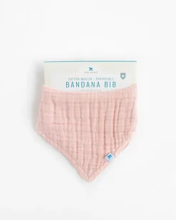 Little Unicorn Cotton Muslin Reversible Bandana Bib Rose Petal