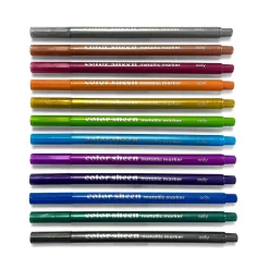 Ooly Color Sheen Metallic Colored Felt Tip Markers - Set of 12