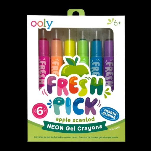 Ooly Fresh Pick Apple Scented Gel Crayons - Set of 6