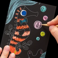 Ooly Scratch & Scribble Mini Scratch Art Kit - Friendly Fish