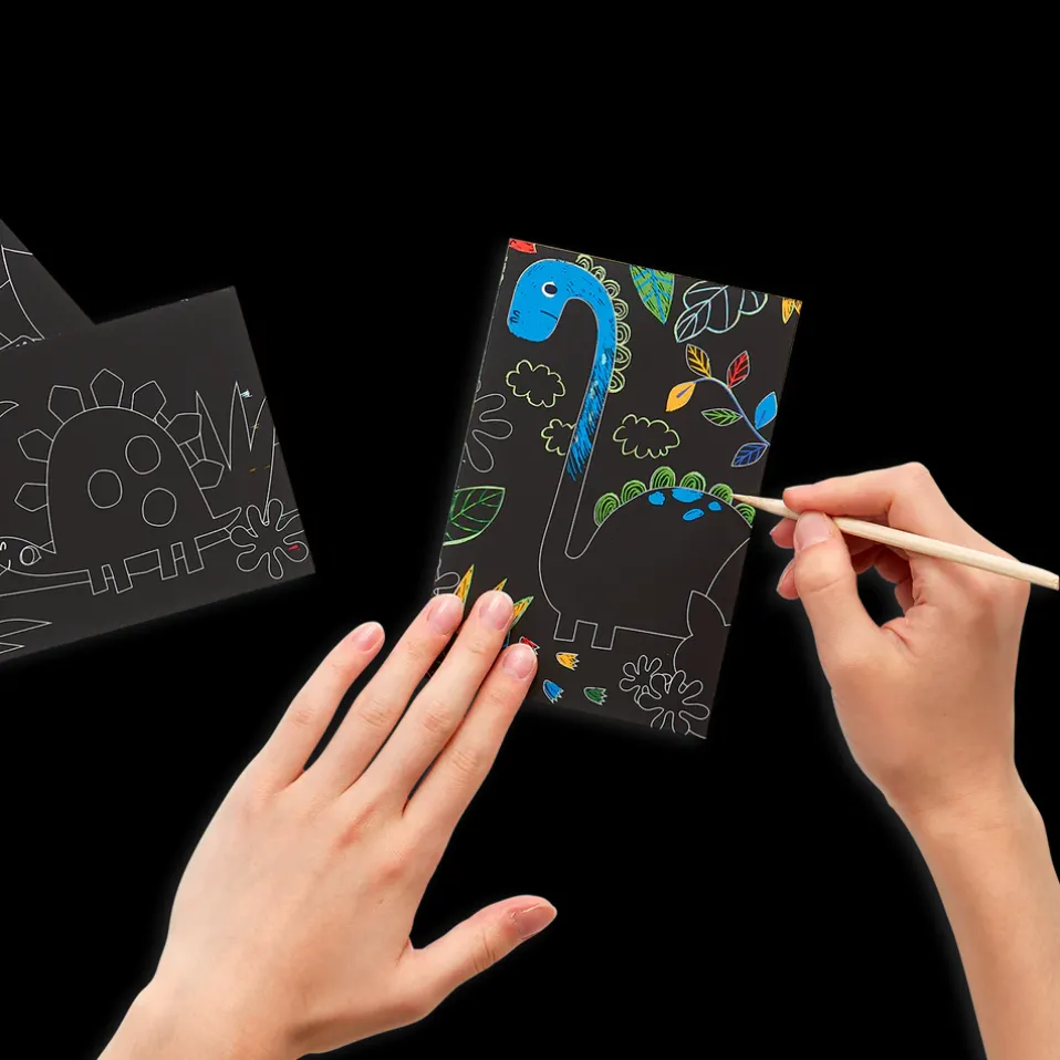 Ooly Scratch & Scribble Mini Scratch Art Kit - Dino Days