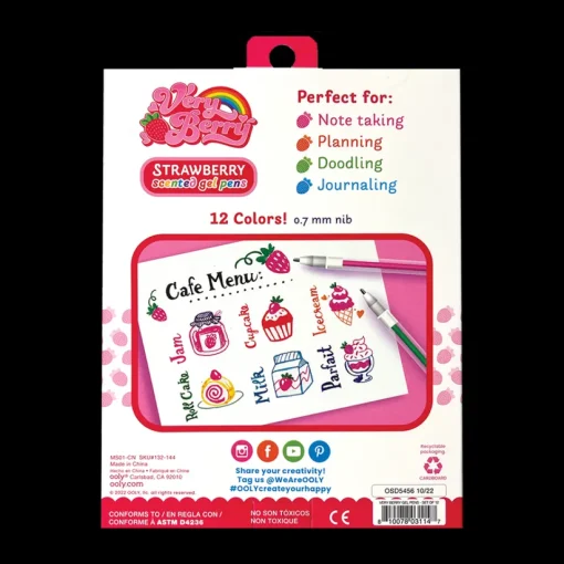Ooly Very Berry Scented Gel Pens - Set of 12
