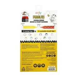 Ooly® x Peanuts®: Double-Ended Brush & Stamp Markers (Set of 6)