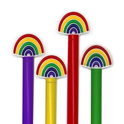 Snifty Enamel Charm Pen: Rainbow Topper on Green Pen